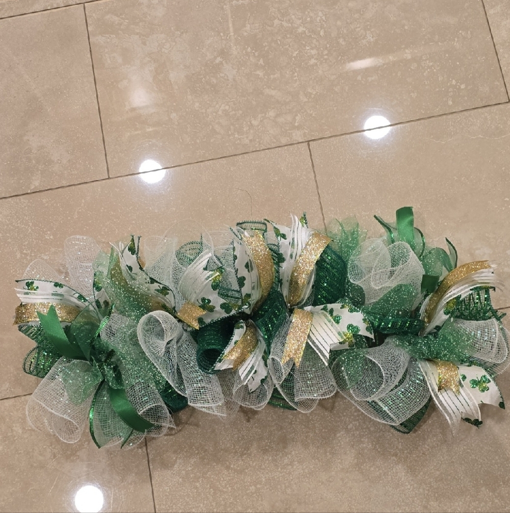 Hand Crafted Green and Gold Wall Decor